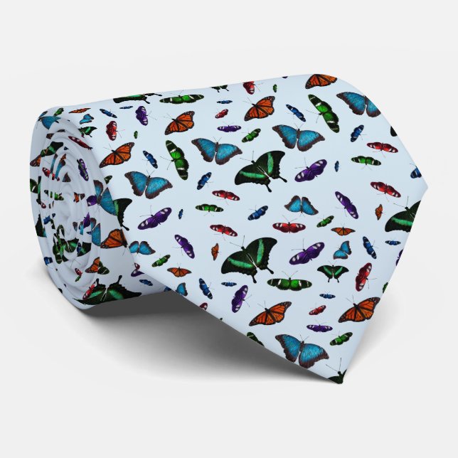 Mariposas Flutterbies Corbata Impresión Doble Cara (Enrollado)