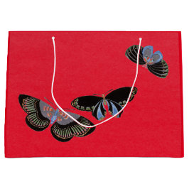 MARIPOSAS JAPONESAS EN LA BOLSA DE REGALOS ROJOS