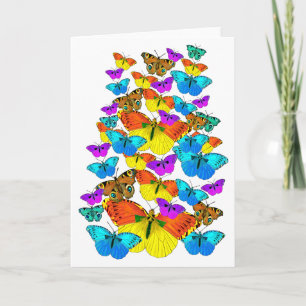 ¡Mariposas! ¡Mariposas! Tarjeta de felicitación
