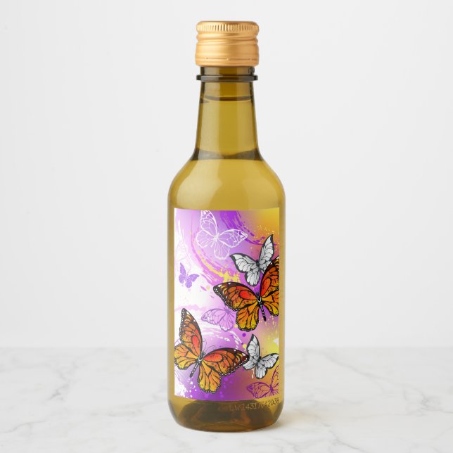 Mariposas Monarca sobre Fondo Púrpura (Anverso)