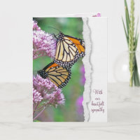 Mariposas monarcas en tarjeta de simpatía de Milkw