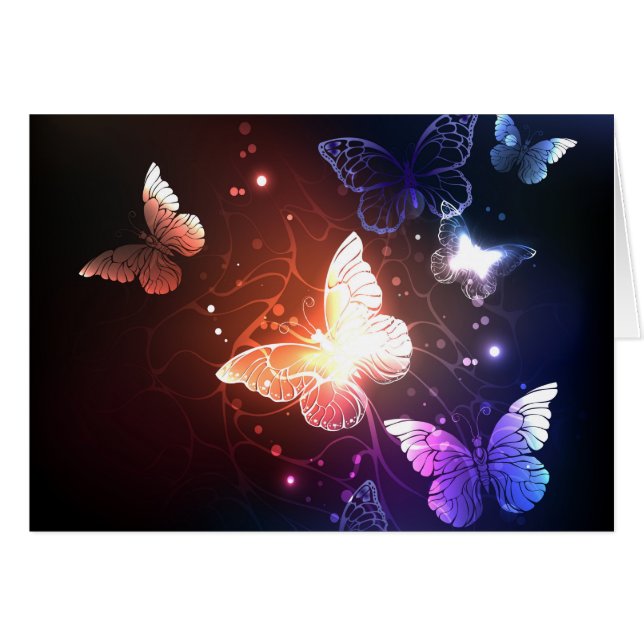 Mariposas nocturnas brillantes (Anverso (Horizontal))