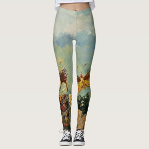 Mariposas por Odilon Redon Leggings