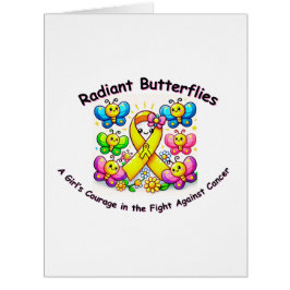 "Mariposas radiantes - Tarjeta de cinta amarilla"