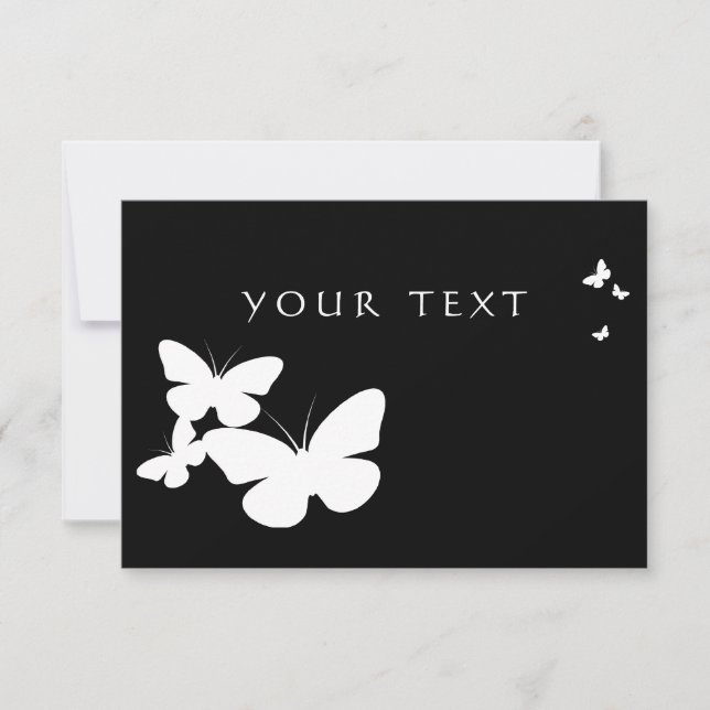mariposas retro : negro y blanco (Anverso)