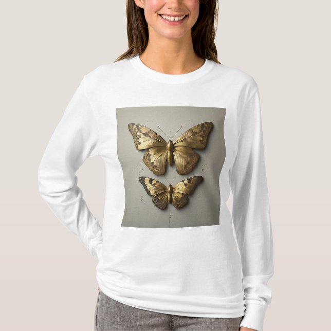 Mariposas románticas y camiseta giratoria" (Anverso)