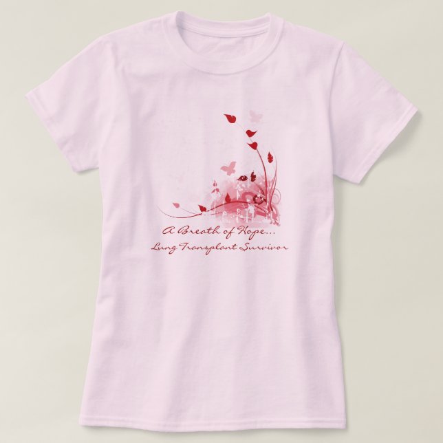 Mariposas rosadas - camisa del superviviente del (Diseño del anverso)