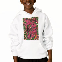 Mariposas rosadas, sobre un fondo dorado