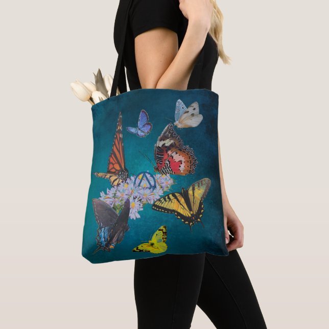 mariposas símbolo de sobriedad Bolsa tote (Detalle)