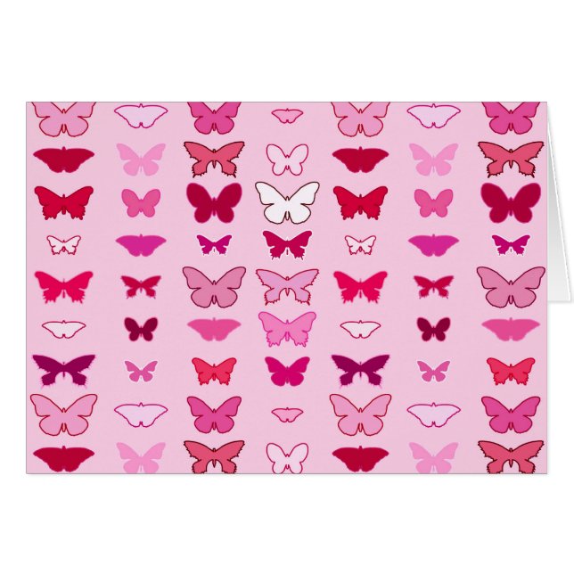 Mariposas, tonos rosas y fucsia (Anverso (Horizontal))