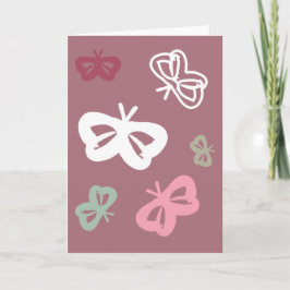 Mariposas voladoras "¡Feliz Cumpleaños!" Tarjeta r