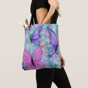 Mariposas Volando Bolsa de Tote - Alegría de prima