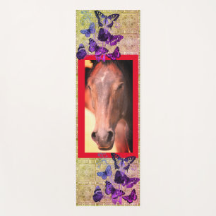 MARIPOSAS Y CABALLO SALVAJE DE UTAH YOGA MAT