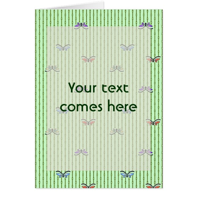 mariposas y cortina de bambú (Frente)