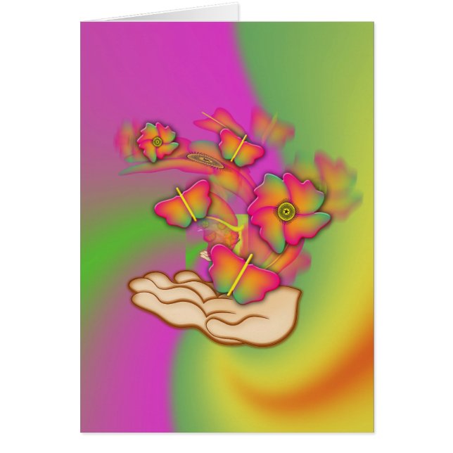 Mariposas y flores (Frente)