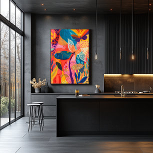 Mariposas y Flores: Arte Favista Colores Vibrantes