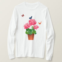 Mariposas y flores camiseta