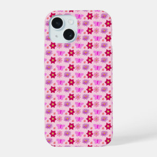 Mariposas y flores de color rosa para niña