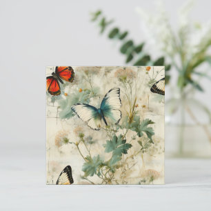 Mariposas y flores de época coloridas (2)