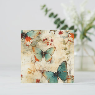 Mariposas y flores de época coloridas (3)