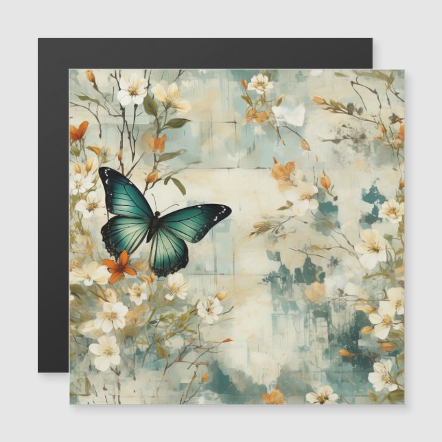 Mariposas y flores de época coloridas (6) (Anverso/Reverso)