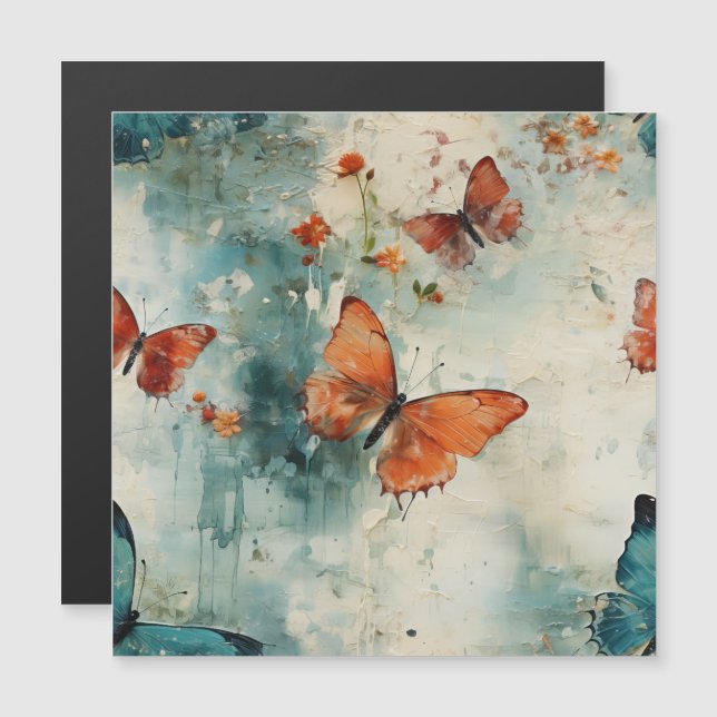 Mariposas y flores de época coloridas (9) (Anverso/Reverso)