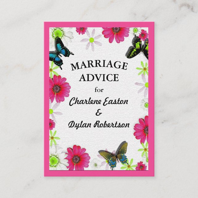 Mariposas y flores en consejo de matrimonio musulm (Anverso)