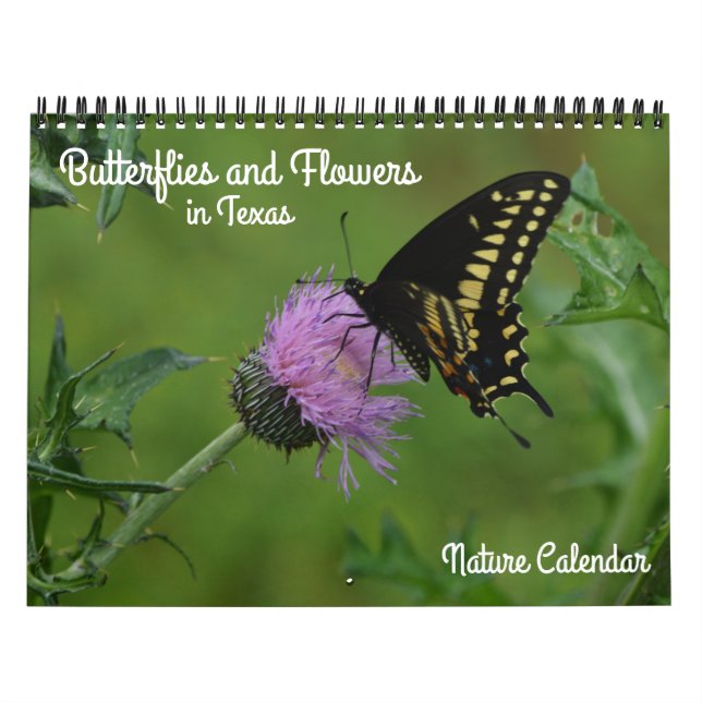 Mariposas y flores en el calendario natural de Tex (Tapa)