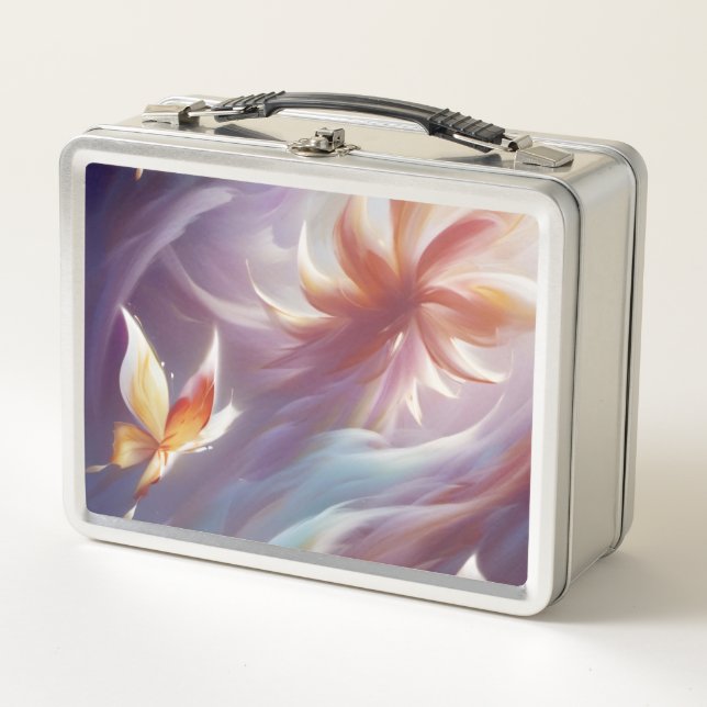 Mariposas y flores estilizadas (Anverso)