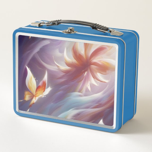 Mariposas y flores estilizadas (Anverso)