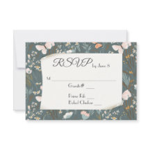 Mariposas y Flores Silvestres para RSVP de Boda