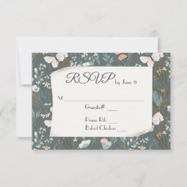 Mariposas y Flores Silvestres para RSVP de Boda