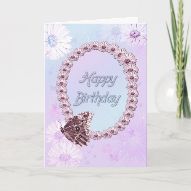 Mariposas y maricas Tarjeta de cumpleaños para una (Anverso)