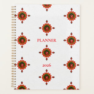 Mariquita Planificador 2026 Rojo Blanco y Verde