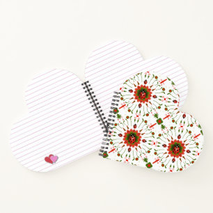 Mariquita Rojo, Blanco, Verde Cuaderno Espiral en
