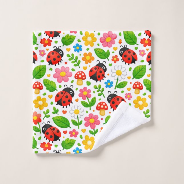 Mariquitas Lindas y Flores para Niños (Toallita)