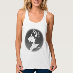 Mariscal de mujer en el Husky Tank, camiseta de la
