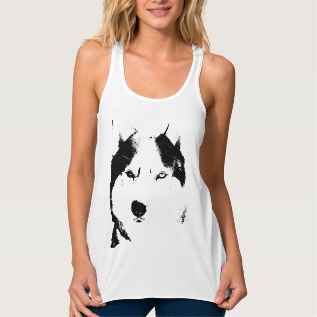 Mariscas Husky Tank camiseta de la camiseta de la  (Anverso)