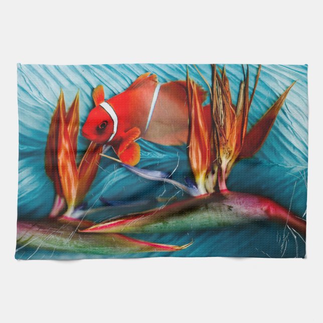 Marisco en toalla de cocina de Paradise (Horizontal)