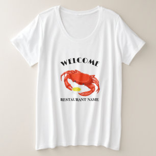 Marisco moderno bienvenido rojo Nombre del logo de