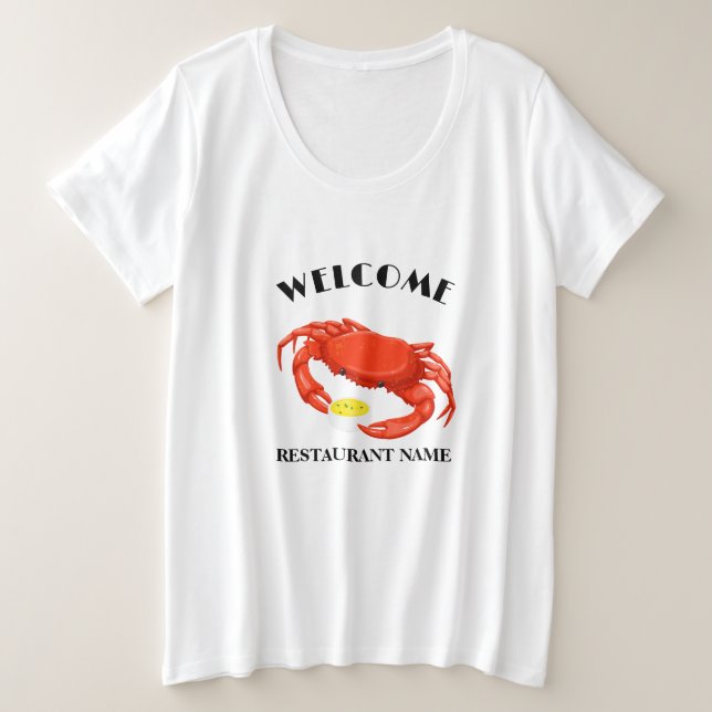 Marisco moderno bienvenido rojo Nombre del logo de (Anverso del diseño)