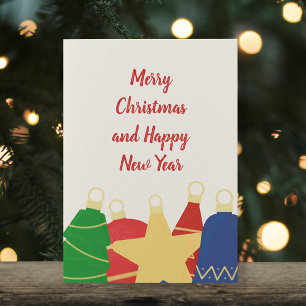 Mariscos con adornos de Navidad retro