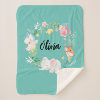 Marismas de animales Boho tema sherpa mantas