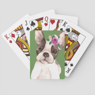 Marisol el Bulldog Francés Jugando Cartas