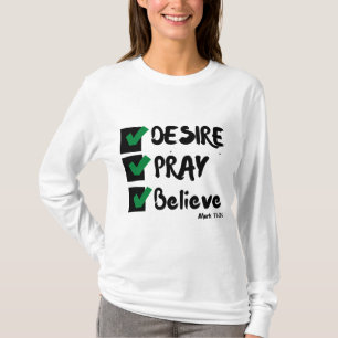 Mark 11:24 KJV Escritura de Biblia Camiseta de muj