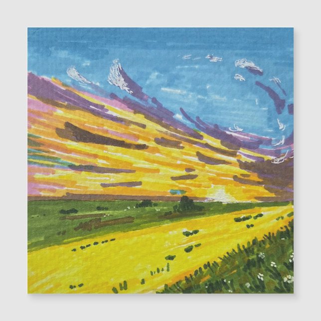 Marker Landscape Painting  (Anverso)