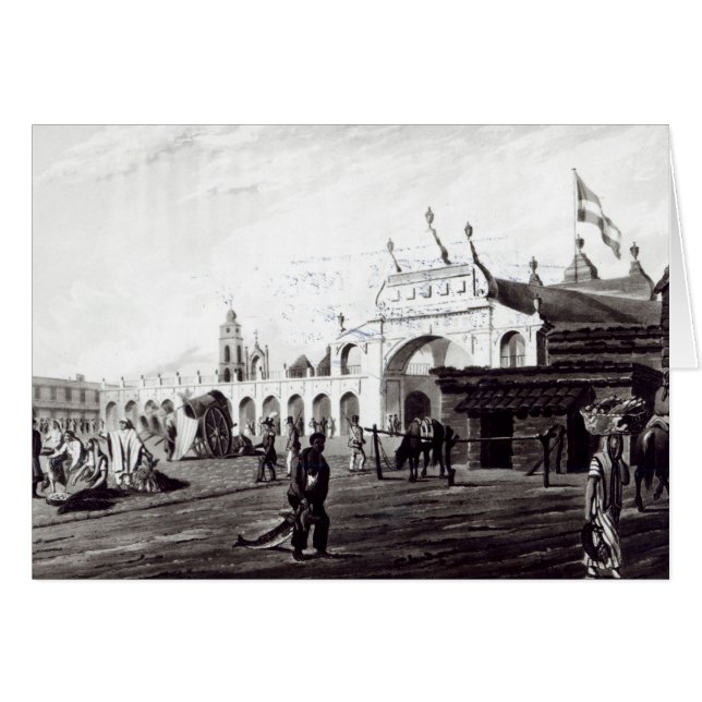 Market Place, grabado por Daniel Havell 1820 (Anverso (Horizontal))