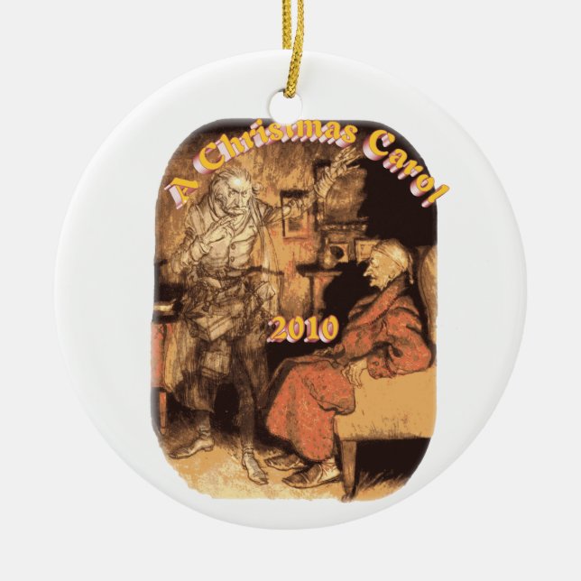 Marley y ornamento redondo de Scrooge 2010 (Frente)