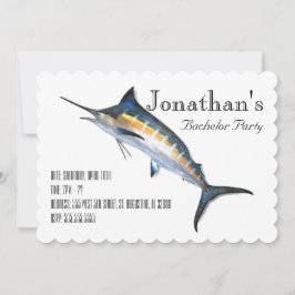 Marlin Azul 5x7 Invitación estelada
