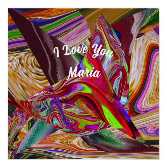 Mármol abstracto Poster colorido líquido (Anverso)